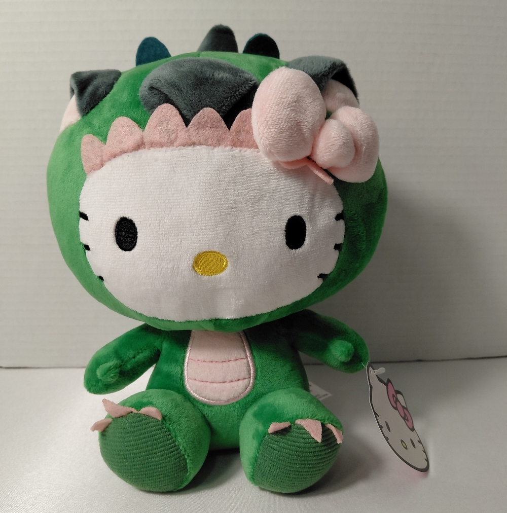 Hello Kitty In Green Dragon Costume With Tags.